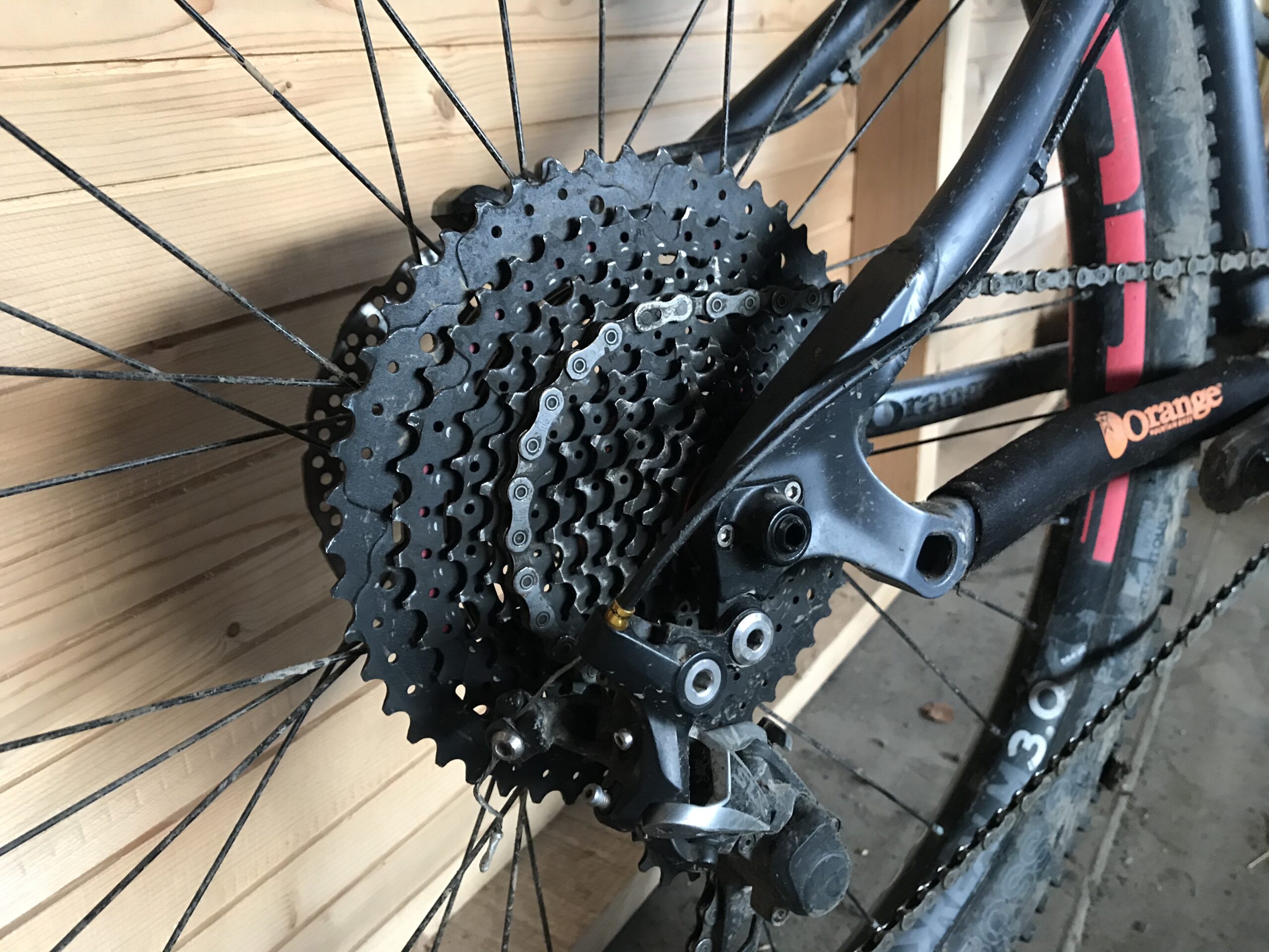 Front cassette mountain clearance bike