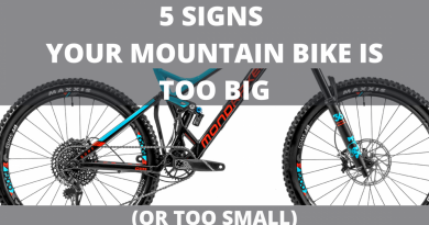 Signs your mountain bike is too big