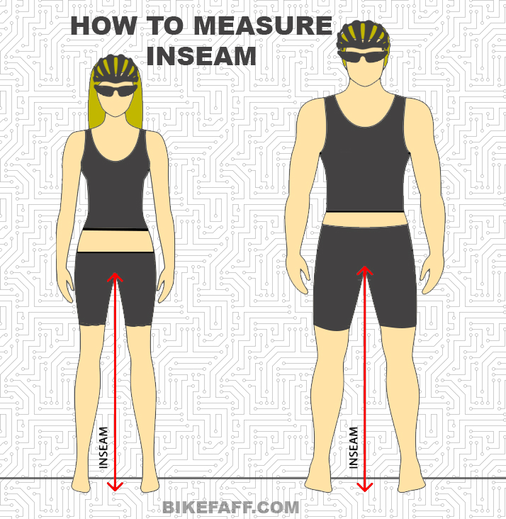 how to measure inseam for the Crank Length Calculator
