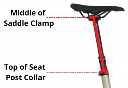 dropper post size calculator